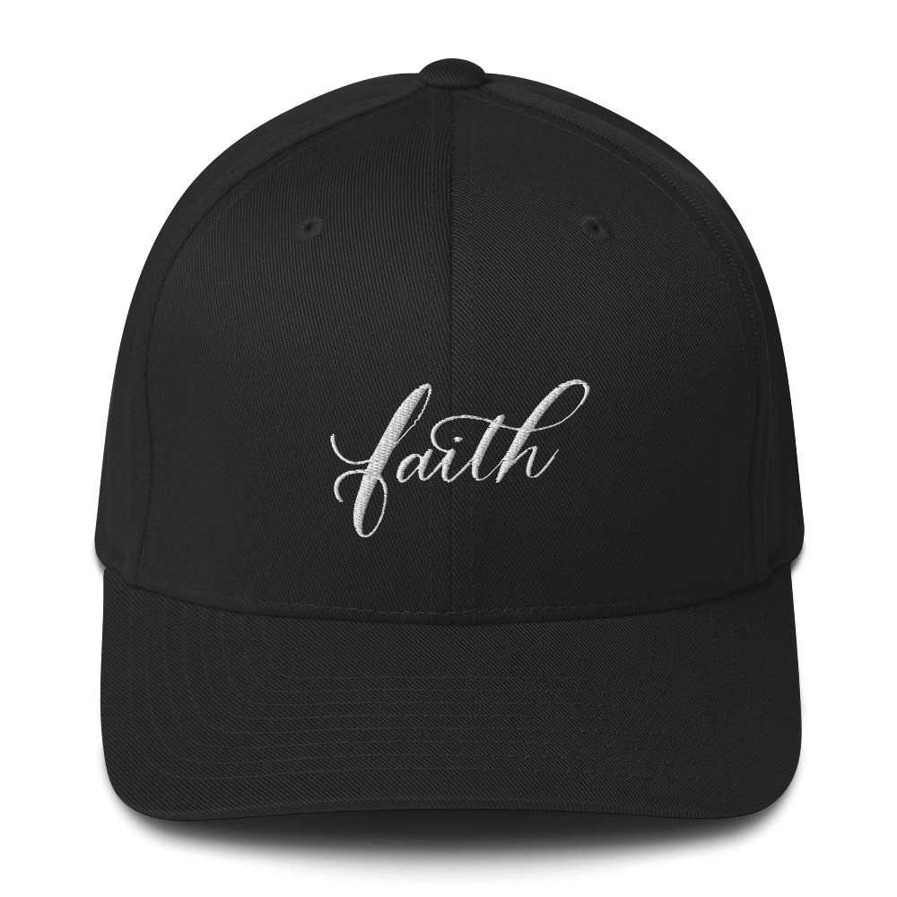 FAITH | Script & Scripture Structured Embroidered Twill Cap - Matthew 17 (CAMO/WHITE)