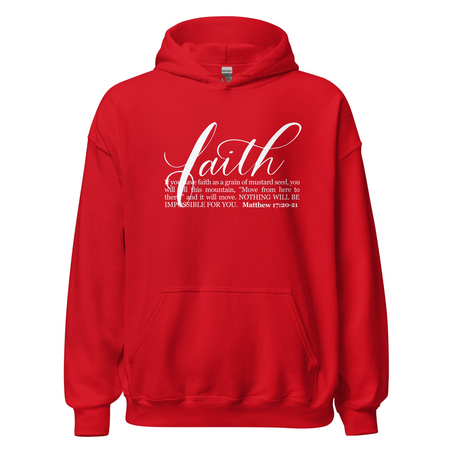 FAITH | Script & Scripture Hoodie - Matthew 17 (BLACK/WHITE)