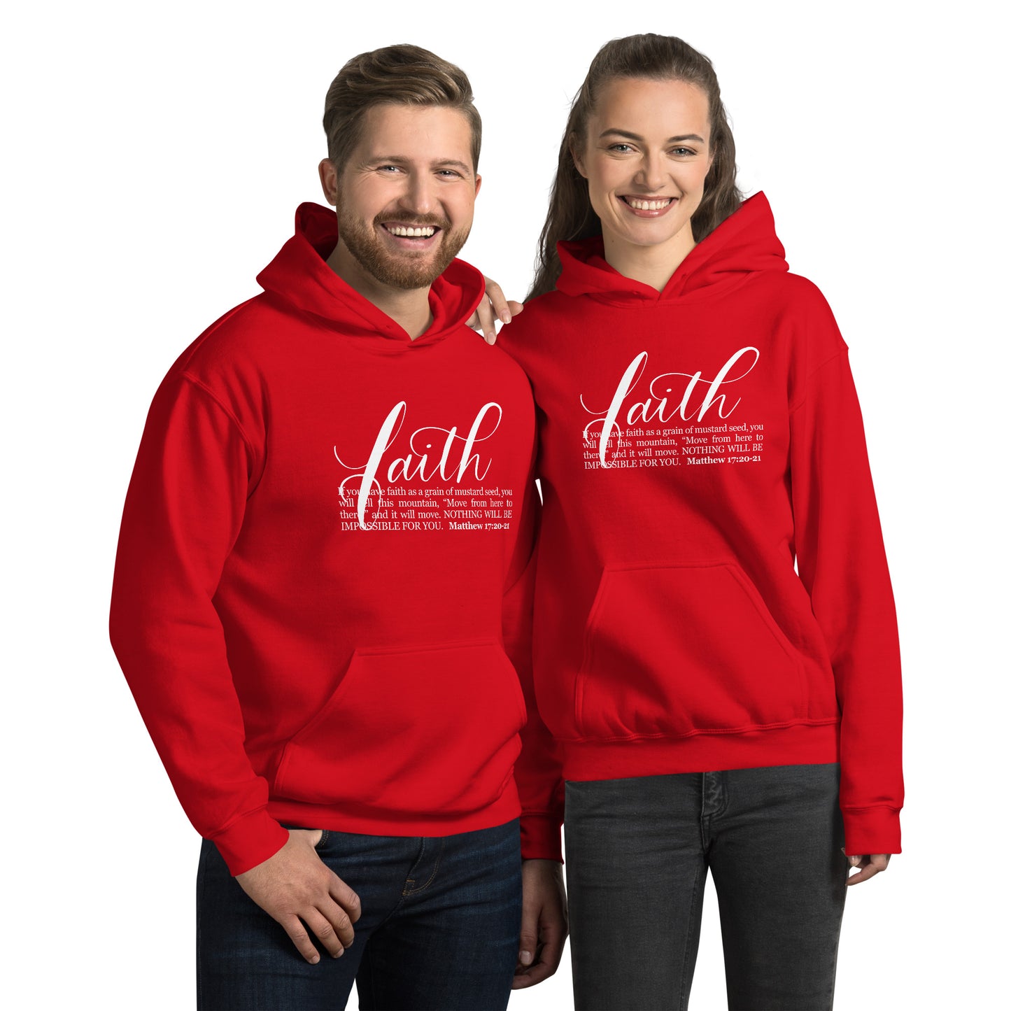 FAITH | Script & Scripture Hoodie - Matthew 17 (BLACK/WHITE)